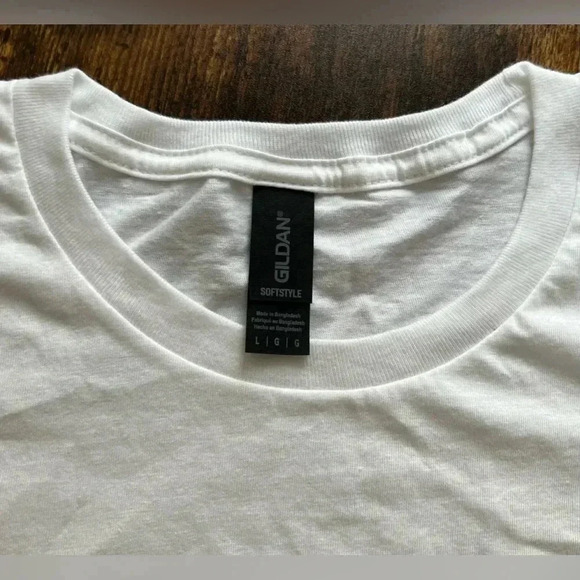 GILDAN | ladies custom Heads Carolina Tails California t-shirt. Size: L - Picture 4 of 7